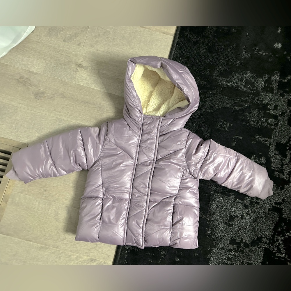 GAP Kids Purple Puffer Jacket - Picture 2 of 4